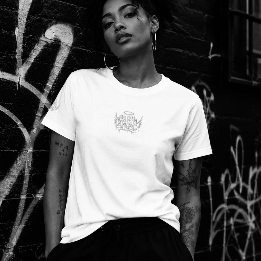 Women's Earth Angel Embroidered T-Shirt