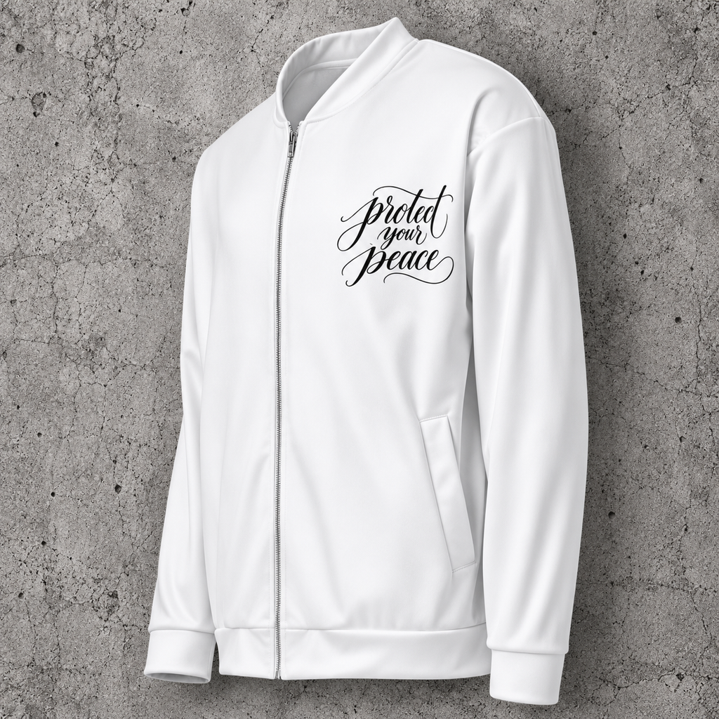 Unisex Protect Your Peace Bomber Jacket