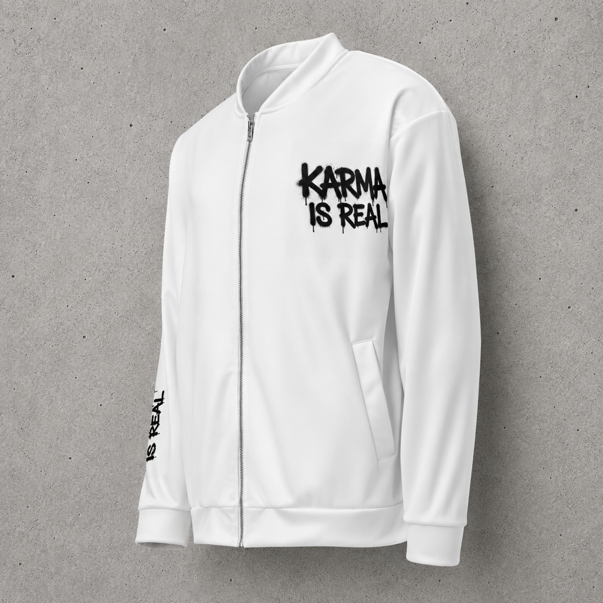Unisex Karma is Real Bomber Jacket