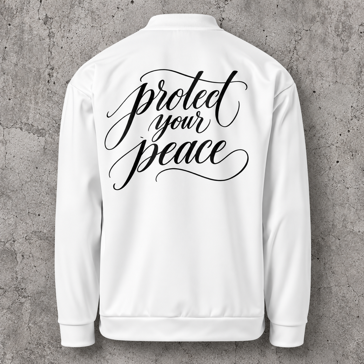 Unisex Protect Your Peace Bomber Jacket