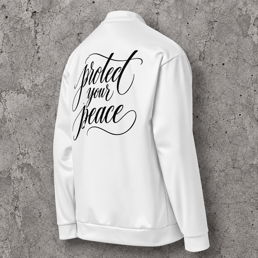 Unisex Protect Your Peace Bomber Jacket