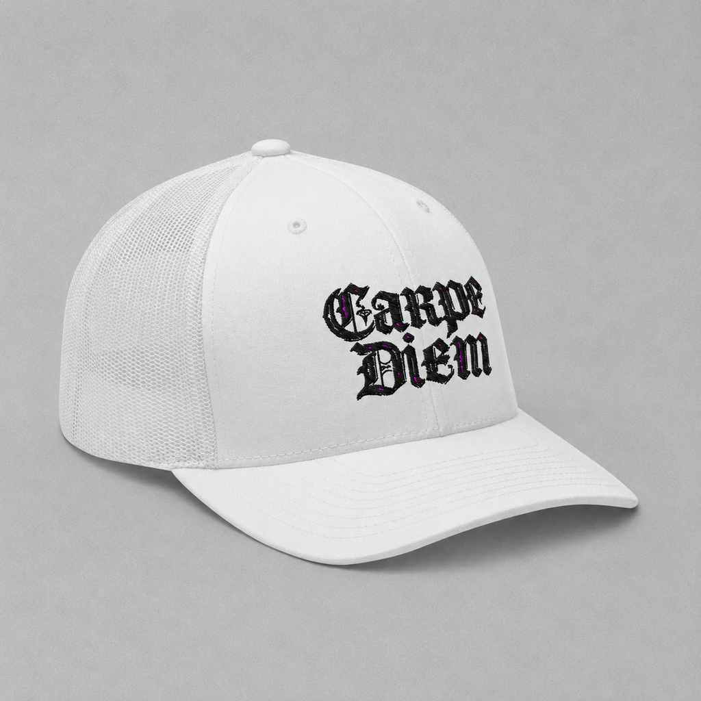 Embroidered Carpe Diem Trucker Cap