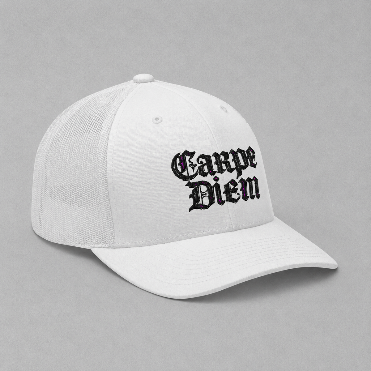 Embroidered Carpe Diem Trucker Cap