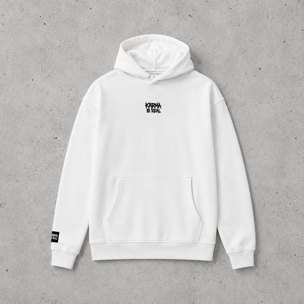Unisex Karma Embroidered Hoodie