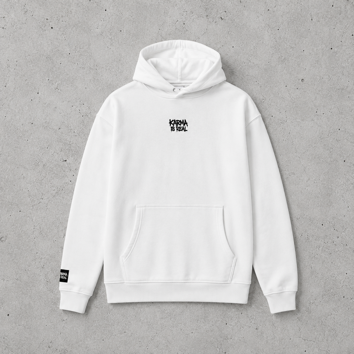 Unisex Karma Embroidered Hoodie