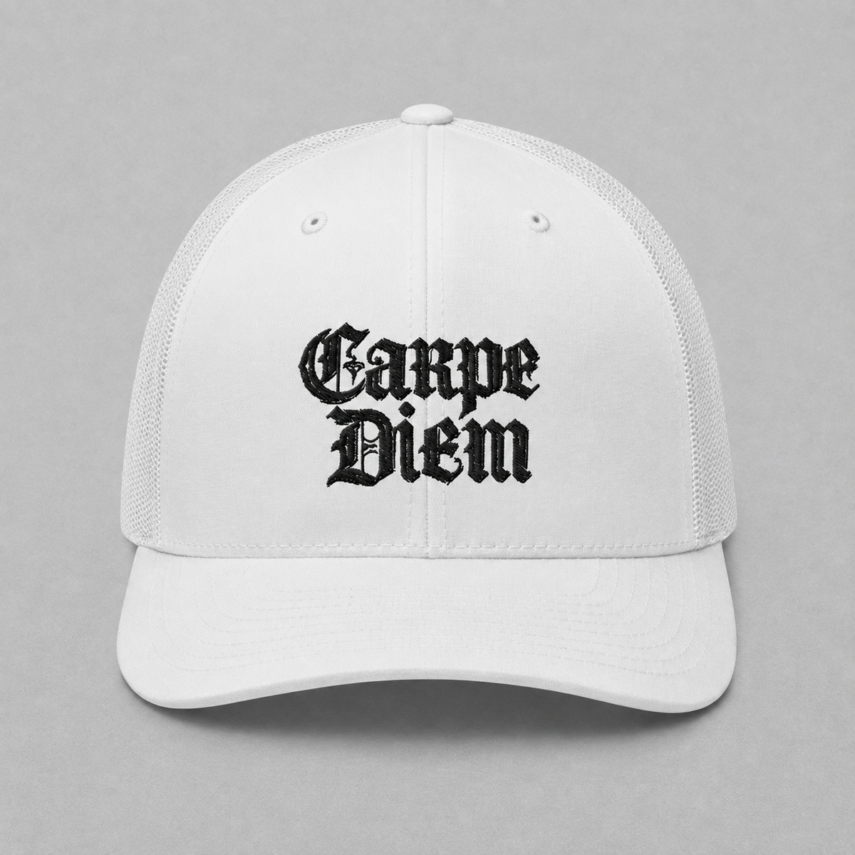 Embroidered Carpe Diem Trucker Cap