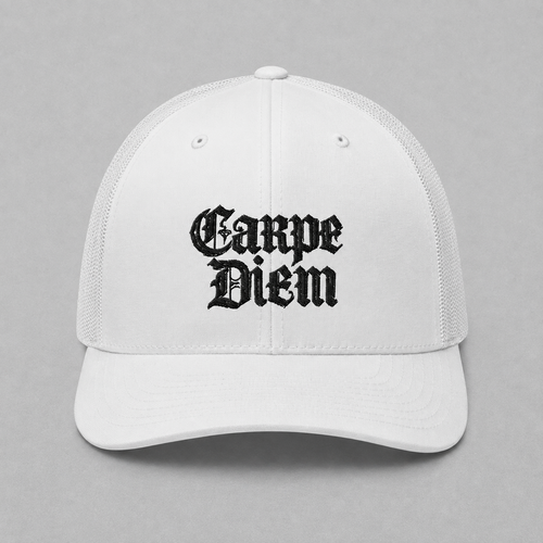 Embroidered Carpe Diem Trucker Cap