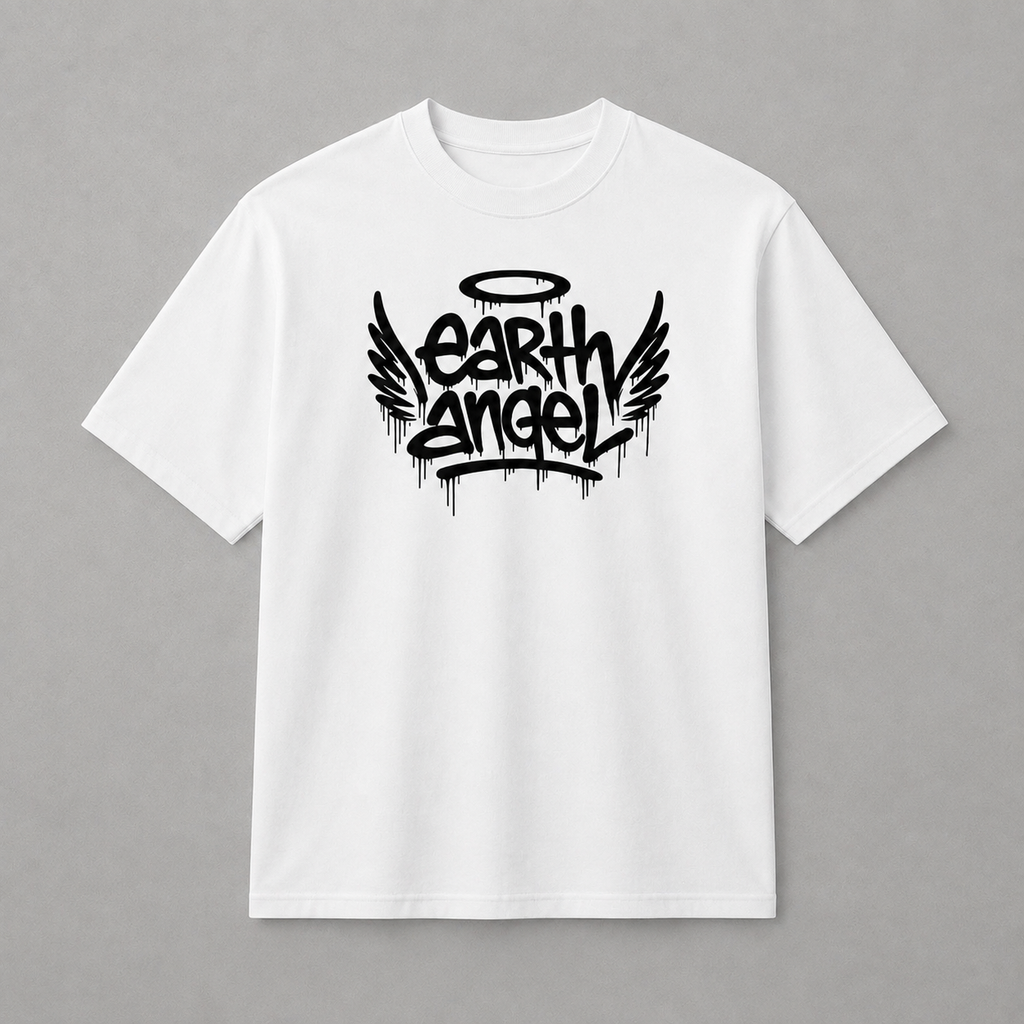 Unisex Earth Angel Oversized High Neck T-Shirt