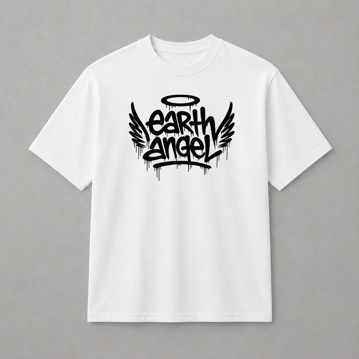 Unisex Earth Angel Oversized High Neck T-Shirt