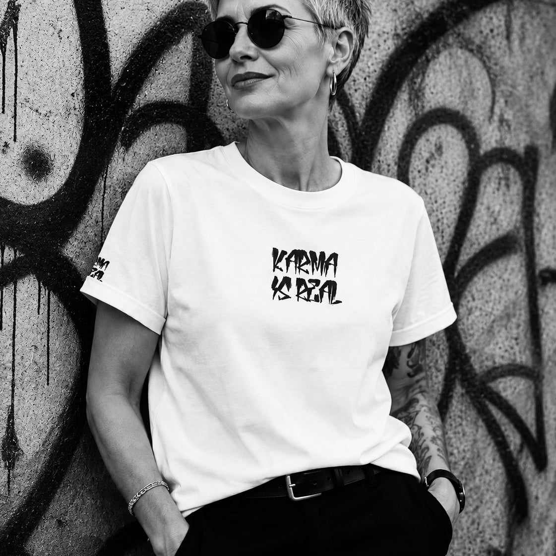 Women's Embroidered Karma T-Shirt