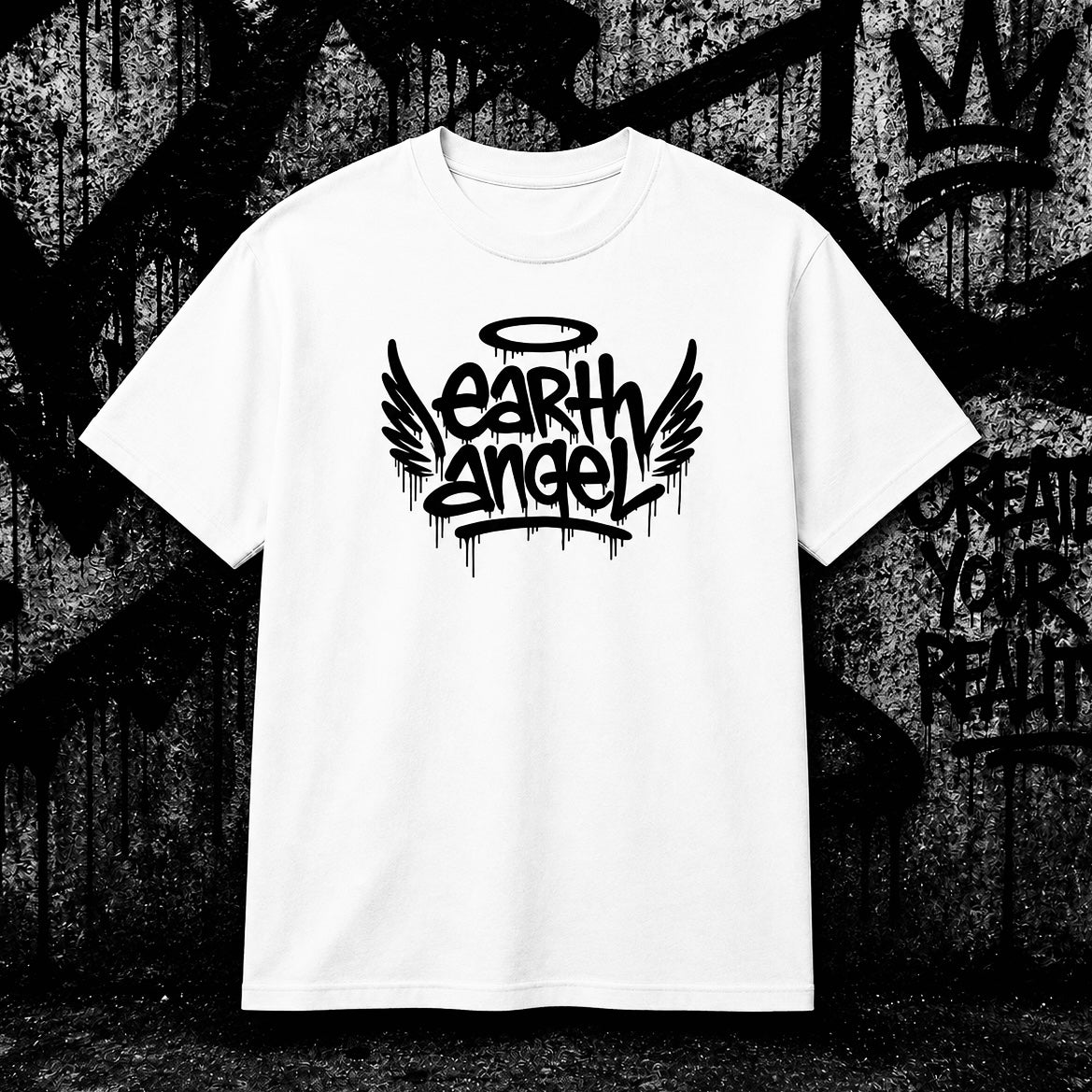 Unisex Earth Angel Oversized High Neck T-Shirt