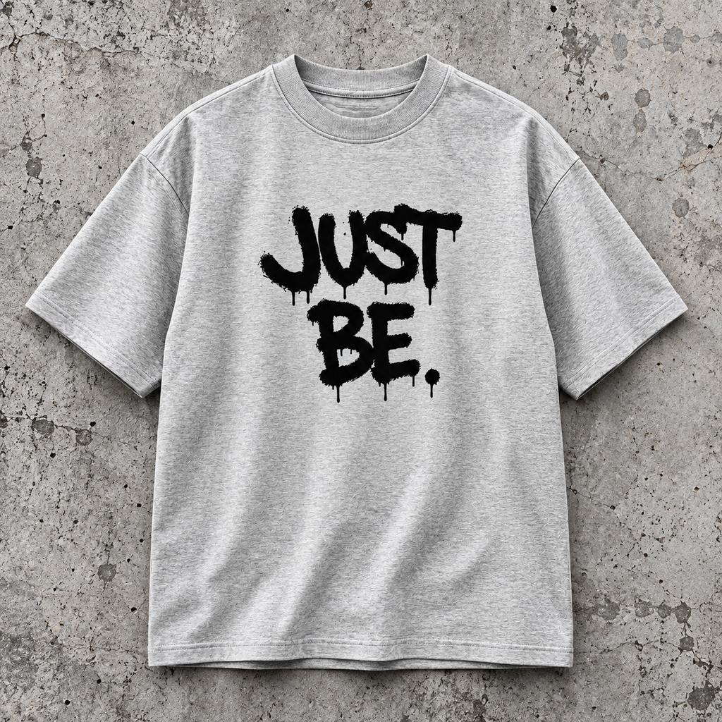 Unisex Just Be Oversized High Neck T-Shirt